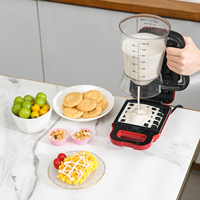 Distributeur de pâte à crêpes 5 tasses pour faire des crêpes, des gaufres, des muffins, des cupcakes, poignée ergonomique avec bec anti-éclaboussures