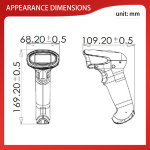 Portable Wireless <strong>Barcode</strong> <strong>Scanner</strong>, High-Performance <strong>Handheld</strong> 1D 2D CMOS Auto Scan with USB - Product Image 6