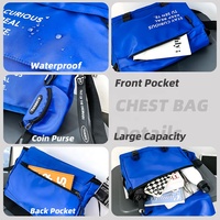 Tas Selempang Pria 2-in-1 Tali Adjustable 3 Warna Tahan Air Kapasitas Besar Logo Custom Fashion Kancing  untuk Pelajar