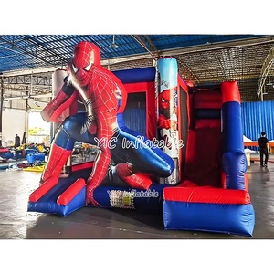 <span class=keywords><strong>Castillo</strong></span> Inflable Comercial de Spider-Man, Casa de Juegos Interior para Niños con Tobogán para Alquiler de Eventos, Duradero - Product Image 5