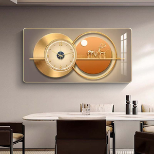<span class=keywords><strong>Orologio</strong></span> da Parete Moderno in Cristallo e Porcellana, Decorazione Artistica per Ristorante, <span class=keywords><strong>Soggiorno</strong></span>, Casa, Silenzioso e Semplice - Product Image 4