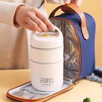 Bouteille Isotherme Écologique en Acier Inoxydable 304 avec Couvercle pour Soupe, 510ml/680ml, Isolation Thermique 6-12h, Tasse Cadeau pour Déjeuner