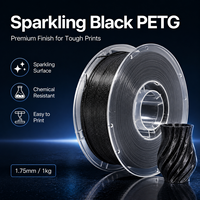 Filament PETG Noir Scintillant 1,75 mm – Finition Pailletée Attrayante pour Imprimantes 3D FDM/FFF – Modèles Décoratifs – OEM/ODM Disponibles