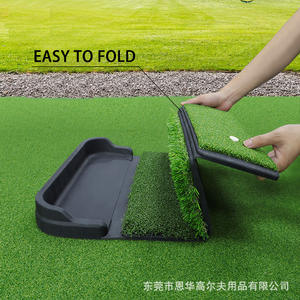 Tapis de frappe de golf pliable Passen à 4 volets vert avec plateau à balles pour l'entraînement au swing en intérieur/extérieur - Product Image 5