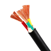 Cable Eléctrico RVV de 2, 3, 4, 5, 6, 7 y 8 Núcleos, 1.5mm2 2.5mm2, Conductor de Cobre, Cable RVV con Aislamiento Suave Negro