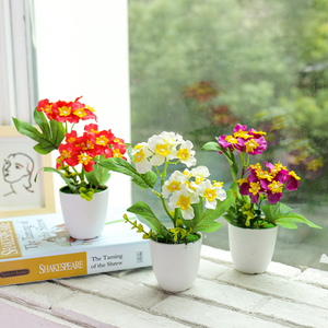 <span class=keywords><strong>Mini</strong></span> <span class=keywords><strong>flores</strong></span> artificiales <span class=keywords><strong>de</strong></span> plástico, varios colores, para decoración del hogar con maceta - Product Image 4