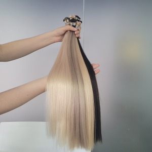 Fangcun 2022 Neue Beliebte Gerade Echthaar-Extensions Nahtlose Remy Handgeknüpfte Haartressen - Product Image 3