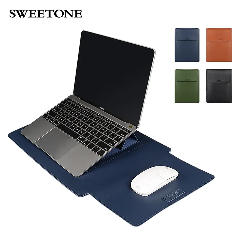 Deri PU dizüstü Tablet kılıfı PU deri kılıf kılıfı taşıma çantası standı fonksiyonu ile iPad ile uyumlu Pro MacBook için
