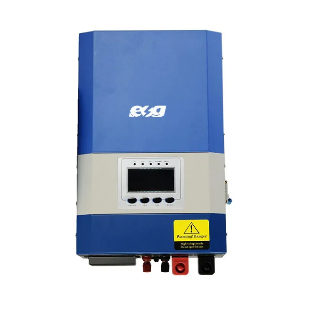 ESG Inverter tenaga surya, Inverter tenaga surya hibrida murni 3KW 5kW 8KW 10KW MPPT, gelombang sinus 24V 48V