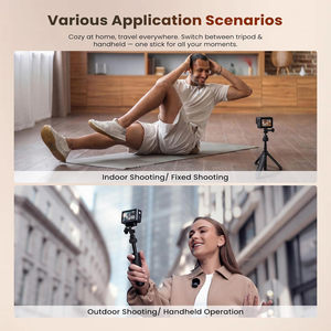 Trépied extensible de 40 cm, mini bâton à selfie portable pour DJI Osmo Pocket 3/4, support stable, poignée pour vlog, <span class=keywords><strong>accessoire</strong></span> pour caméra d'action - Product Image 4