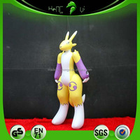 Figure de renard gonflable géante en PVC de style Renamon, inspirée de Digimon, poupée gonflable pour cosplay et collectionneurs