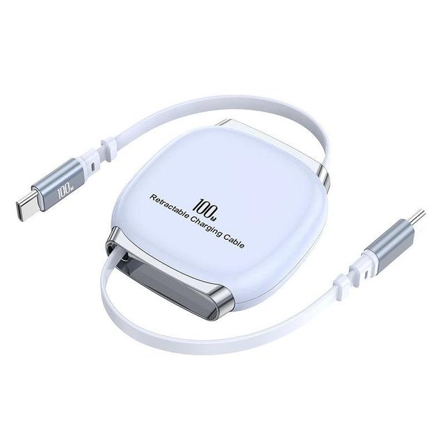 PD100W Fast Charging Retractable Cable for Phone Type C USBC Fast Charging Kit Portable Charge Cable