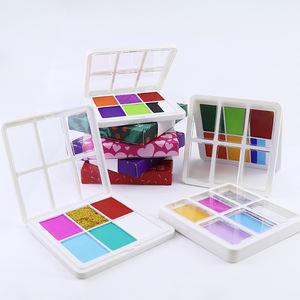 GP Private Logo Paleta de sombras de ojos con purpurina activada por agua de 6 colores Cosméticos Juego de pintura corporal facial lavable para fiestas infantiles - Product Image 2