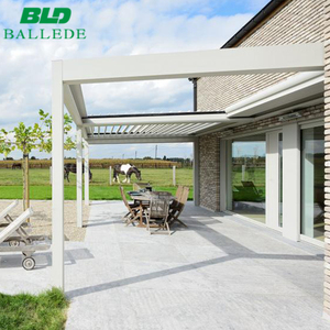 Personnalisé imperméable à l'eau qui respecte l'environnement imperméable motorisés persiennes pergola toit pour <span class=keywords><strong>terrasse</strong></span> - Product Image 4