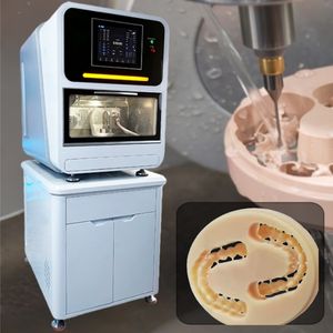 Fraiseuse dentaire électrique 5 axes humide et sèche de haute qualité, facile à utiliser, haute précision, CAO/FAO pour abutment d'<span class=keywords><strong>implant</strong></span> - Product Image 1