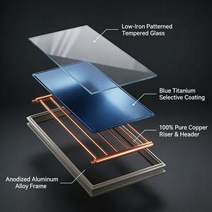 <span class=keywords><strong>Chauffe</strong></span>-<span class=keywords><strong>eau</strong></span> solaire à plaque plate pressurisée de 200 L avec boîtier en alliage d'aluminium, système de <span class=keywords><strong>chauffe</strong></span>-<span class=keywords><strong>eau</strong></span> à économie d'énergie pour usage extérieur - Product Image 4