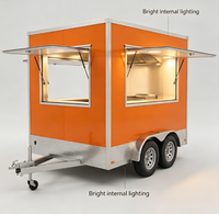 Remorque alimentaire mobile, chariot à café, remorque à pizza, cuisine de concession, en fibre de verre et aluminium, pour crème glacée, restauration rapide et snacks
