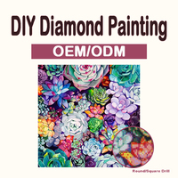 Peinture Diamant Personnalisée Fleurs Kits de Peinture Diamant DIY 5D Perles de Résine Décoration Murale Artistique