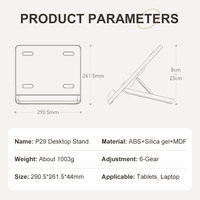 Support de tablette réglable FEIXIANG P29 à 6 vitesses pour le dessin et la lecture, en silicone souple, avec protection anti-fatigue pour le poignet