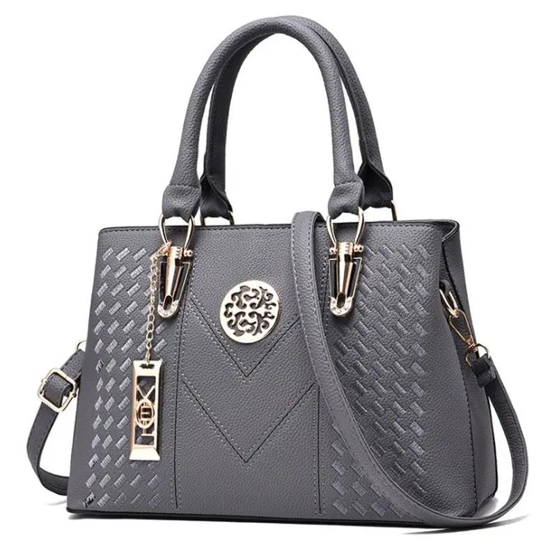 Women Plaid Small Pendant Designer Handbags Tote Bag Handbag Shoulder Bag PU Leather Embroidery Handbag