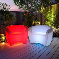 Muebles LED con 16 Colores Cambiantes, Sofá LED para Decoración de Cafeterías