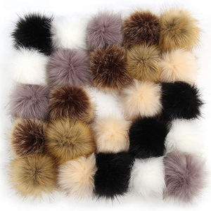 Pompones de Pelo Sintético de Zorro y Mapache al por Mayor de Fábrica con Broche/Alfiler/Pegatina - Product Image 5