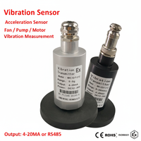 Capteur de vibration piézoélectrique intégré 4-20 mA 0-20 mm/s, transmetteur IP65, moteur, ventilateur, pompe, compresseur, OEM