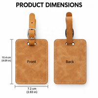 Étiquette de bagage personnalisée en cuir PU, imprimable UV, vierge pour sublimation, pour cadeaux promotionnels, voyages à l'aéroport et usage quotidien