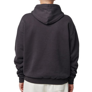 Sudadera con Capucha para Hombre, Estilo Casual, Holgada, con Hombros Caídos, Personalizable con MOQ Bajo, 100% Algodón, Gruesa, Talla Grande - Product Image 4