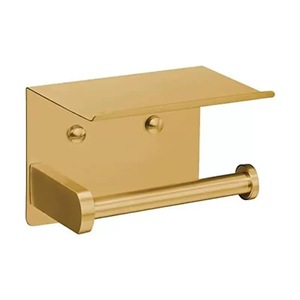 <span class=keywords><strong>Porte</strong></span>-mouchoirs en <span class=keywords><strong>papier</strong></span> hygiénique <span class=keywords><strong>mural</strong></span> moderne en acier inoxydable avec étagère pour téléphone pour la maison et l'hôtel - Product Image 6