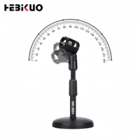 Support de microphone de bureau en gros, hauteur réglable, base ronde, pour réunions en ligne