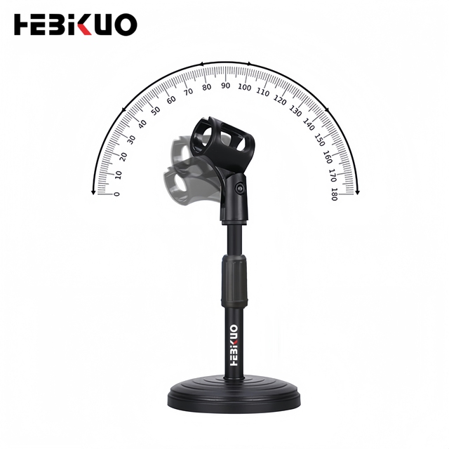 Desktop Microphone Stand Wholesale Adjustable Height Round Base Online Meeting Table Mic Stand