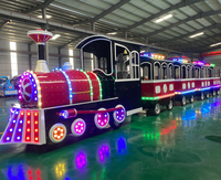 Manèges de train sans rails électriques amusants pour enfants, utilisés dans les parcs d'attractions touristiques