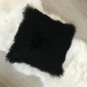 Funda de Almohada de Piel de Oveja Mongola Auténtica de Fábrica de Hebei, Cojín de Piel de Zorro de Moda - Product Image 5
