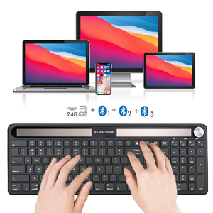 Teclado Solar Inalámbrico JOMAA de Tamaño Completo, Modo Dual, Delgado, Universal, USB Tipo-C, Capacitivo para PC, Laptop, <span class=keywords><strong>Mac</strong></span>, <span class=keywords><strong>Tablet</strong></span> - Product Image 3
