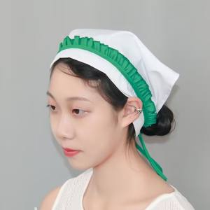 Çocuklar için Çizgili Dantel Başörtüsü, Restoran, Sütlü Çay Dükkanı, Garson, Sıcak Tencere Dükkanı ve Hizmetçi Rol Yapma Oyunları için Açık Başlıklı Şapka - Product Image 2