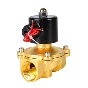 โซลินอยด์วาล์ว 2W 220V 12V 24V วาล์วควบคุมน้ำโลหะผสมทองแดง แบบปิดปกติ/เปิดปกติ ขนาด 2 4 6 8 นิ้ว แบบตรง - Product Image 3