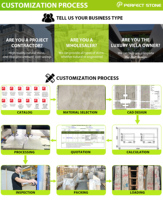 Mosaïque de carreaux en travertin beige naturel Perfectstone, à rainures concaves, en forme de bande, pierre 3D pour la décoration murale de villas et d'hôtels
