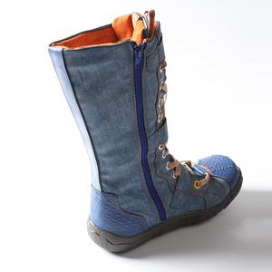 Botas Planas de Invierno <span class=keywords><strong>para</strong></span> Mujer Largas hasta la Rodilla de Cuero Genuino Cálidas con Suela Gruesa y Cordones EVA Piel Sintética Vestido Casual 1kg - Product Image 3