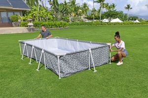 Bestway 561FT 561FV 561FUE Steel Pro Rectangle Above Ground <strong>Pool</strong> Set 3.66 m X 2.01 m X 66 cm Swimming <strong>Pool</strong> - Product Image 2