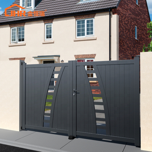 Puertas Batientes de Aluminio Decorativas y Duraderas para Jardín Residencial, Perímetro, Uso Pesado, Fácil Instalación, OEM ODM, Puerta Metálica Resistente a la Oxidación - Product Image 3