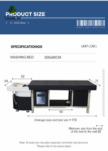 เตียงสปาหัวสแตนเลสสำหรับนวดแผนไทย พร้อมระบบหมุนเวียนน้ำ ดีไซน์ทันสมัย สำหรับร้านทำผมและโรงแรม - Product Image 6