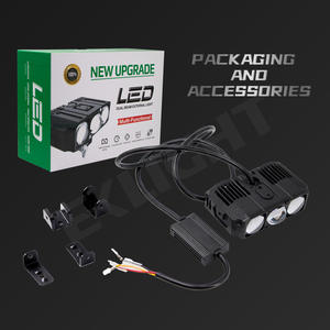 NOUVEAU M5 Mini Phare de <span class=keywords><strong>Moto</strong></span> Lentille de Projecteur LED Double Couleur Jaune Blanc Adapté aux Motocyclettes - Product Image 6