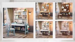 Phong cách mới nhất hai mô hình đôi duy nhất ngăn kéo đồ nội thất hiện đại bảng lưu trữ lớn Kệ sách gỗ rắn bàn phòng ngủ để bán - Product Image 4