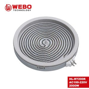 Élément chauffant radiant rond pour plaques de cuisson électriques 2000W, <span class=keywords><strong>plaque</strong></span> chauffante en céramique haute efficacité 200MM 100-220V, ustensiles de cuisine - Product Image 2