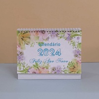 2024 gros calendrier à couverture rigide personnalisé grand Double bobine calendriers à couverture rigide bureau bureau ornements de bureau