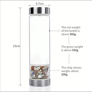 DAJI HYDRO 500ml Bouteille d'eau en cristal de pierres précieuses Infuseur à thé Logo personnalisé Boire directement pour l'eau bouillante de l'école du dos Applicable - Product Image 6