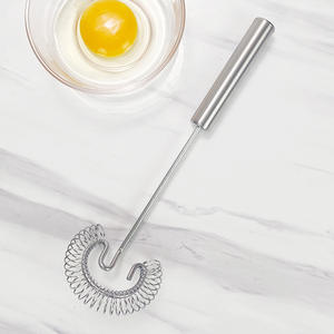 Fouet à ressort manuel en acier inoxydable personnalisé pour la cuisine, batteur à œufs manuel - Product Image 6