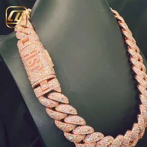 Cadena Cubana Miami Iced Out de Plata de Ley 925 con Diamantes de Moissanita VVS de 12 mm, Joyería Hip Hop Buss Down - Product Image 5
