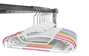 <span class=keywords><strong>Cintres</strong></span> transparents antidérapants en plastique usine, 10 pièces, <span class=keywords><strong>multiples</strong></span> accroche chromés pour vêtements - Product Image 4